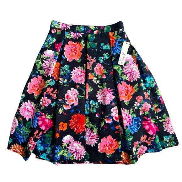 Eliza J Dresses & Skirts - Eliza J. Floral Pleated Midi Skirt NWT Size 8